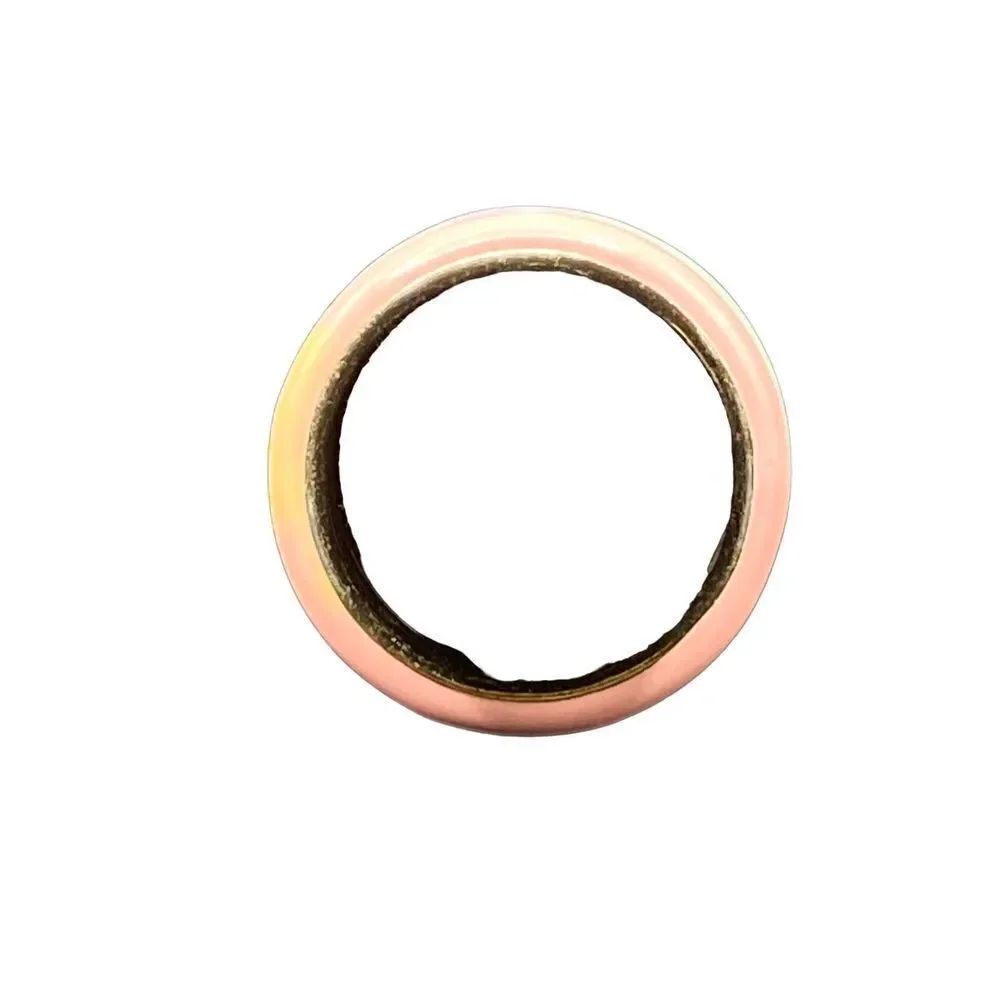 Sterling silver 925 stackable enamel rings peach lavender and green size 7.5